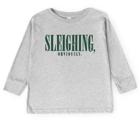 Sleighing, Obviously Long Sleeve Tee Toddler