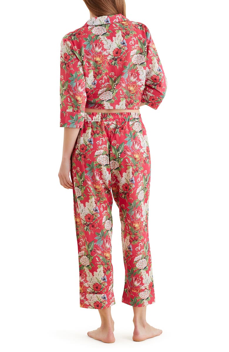 Papinelle Clara Print Crop Cotton Pajamas, Alternate, color,