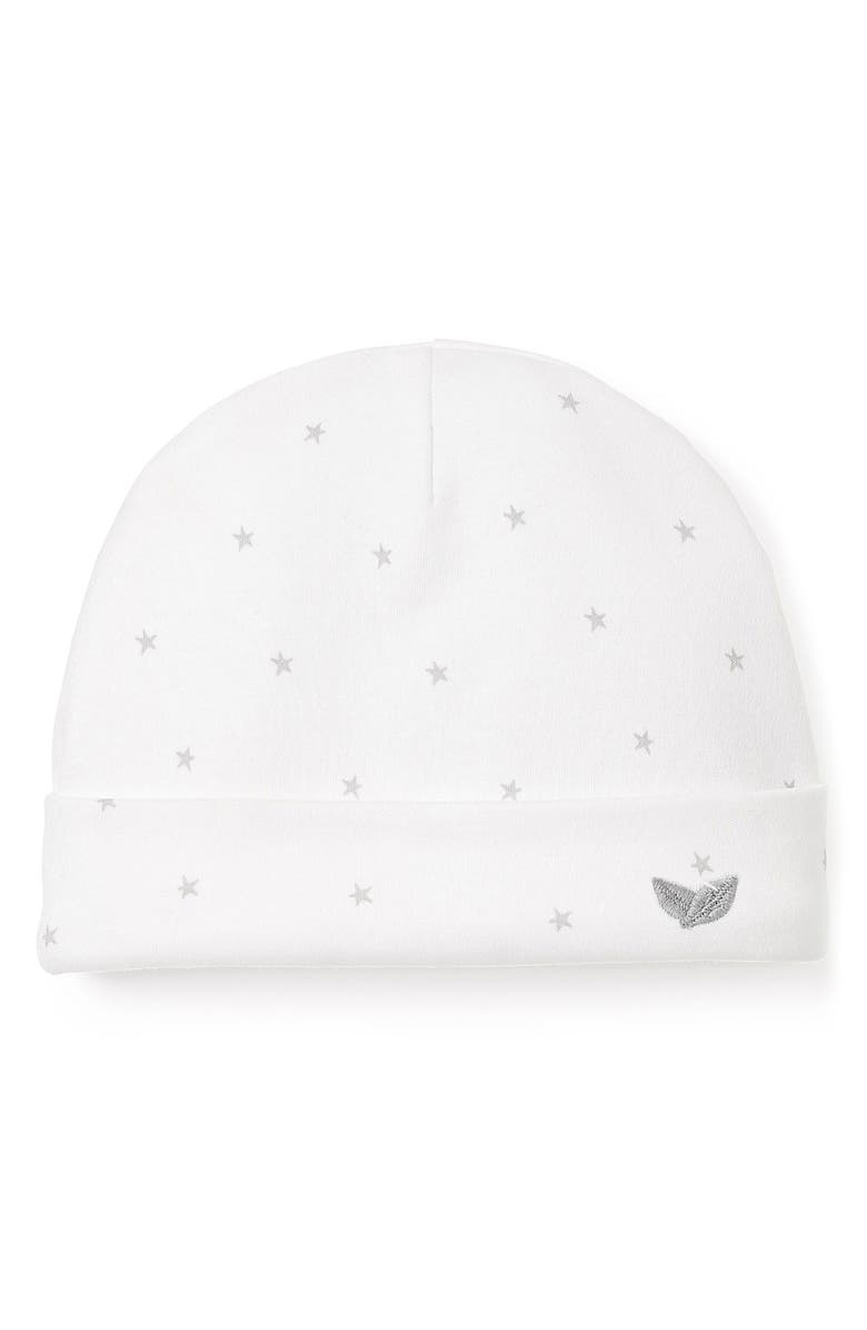 Petite Plume Pima Cotton Knit Hat, Main, color, White