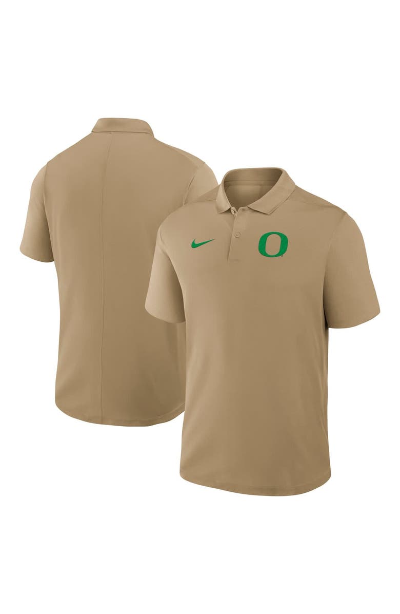 Nike Men's Nike Tan Oregon Ducks Primetime Victory Primary Logo Performance Polo, Alternate, color, Tan