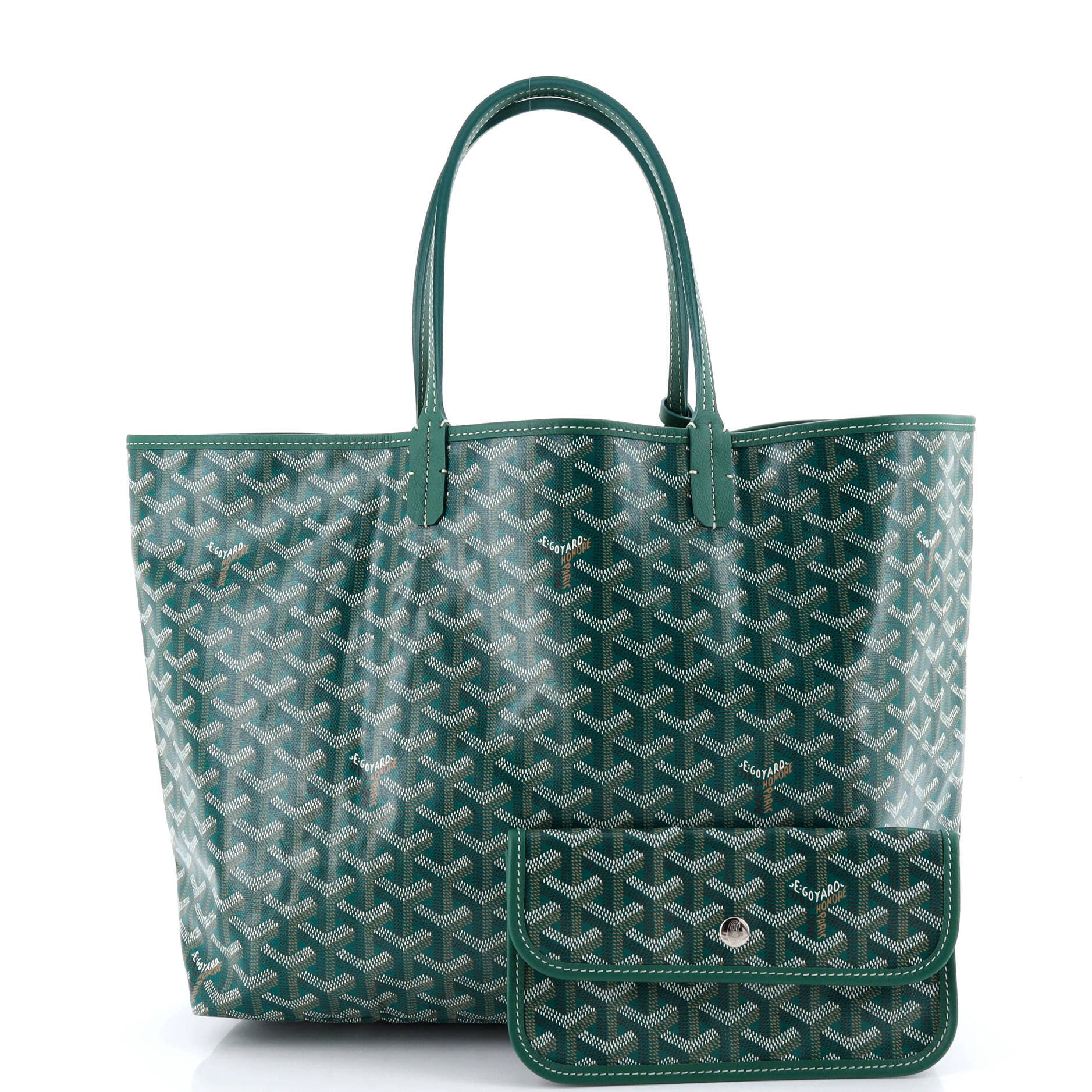 Pre-Owned Goyard Saint Louis Tote Coated Canvas PM, Alternate, color, Green