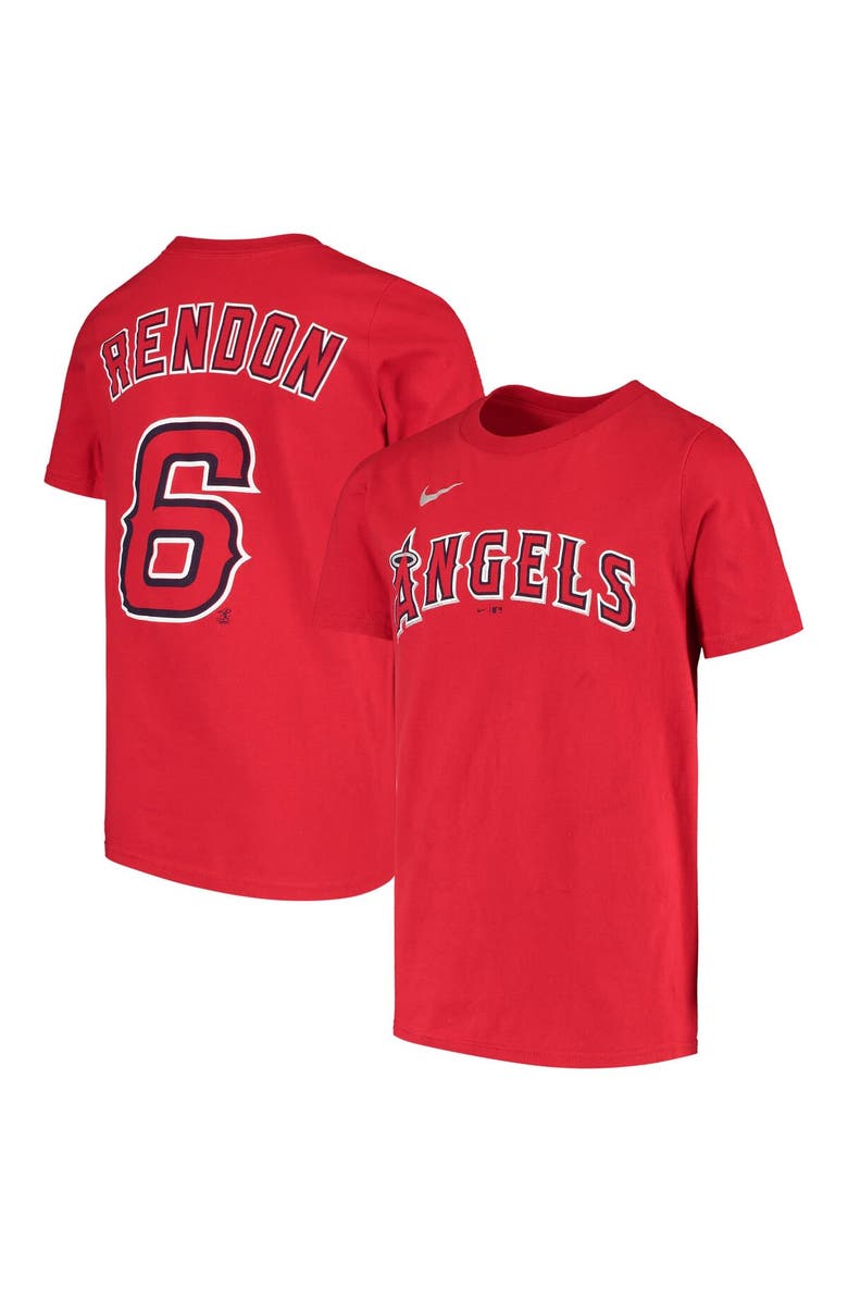 Nike Youth Nike Anthony Rendon Red Los Angeles Angels Name & Number T-Shirt, Main, color, Red
