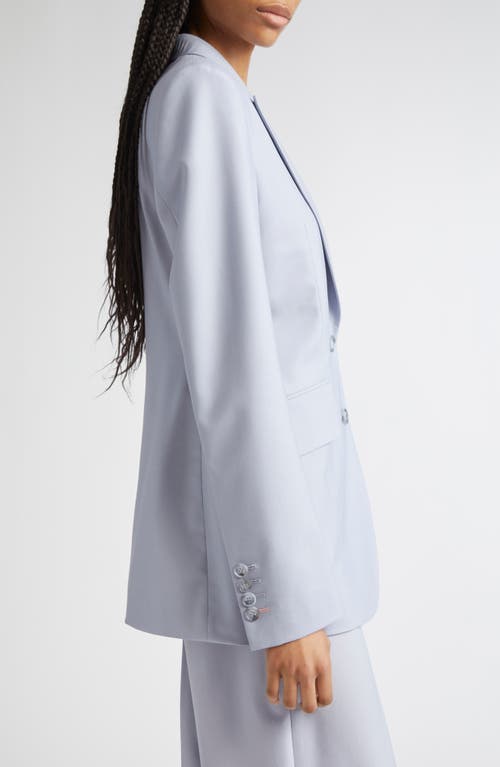 Stella Mccartney Wool Canvas Fitted Blazer In Blue