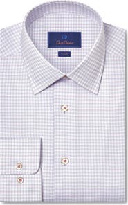 David Donahue Trim Fit Stretch Cotton Twill Dress Shirt