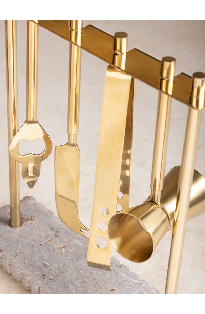 GAURI KOHLI Jubel Bar Tools Set, Alternate, color, Gold