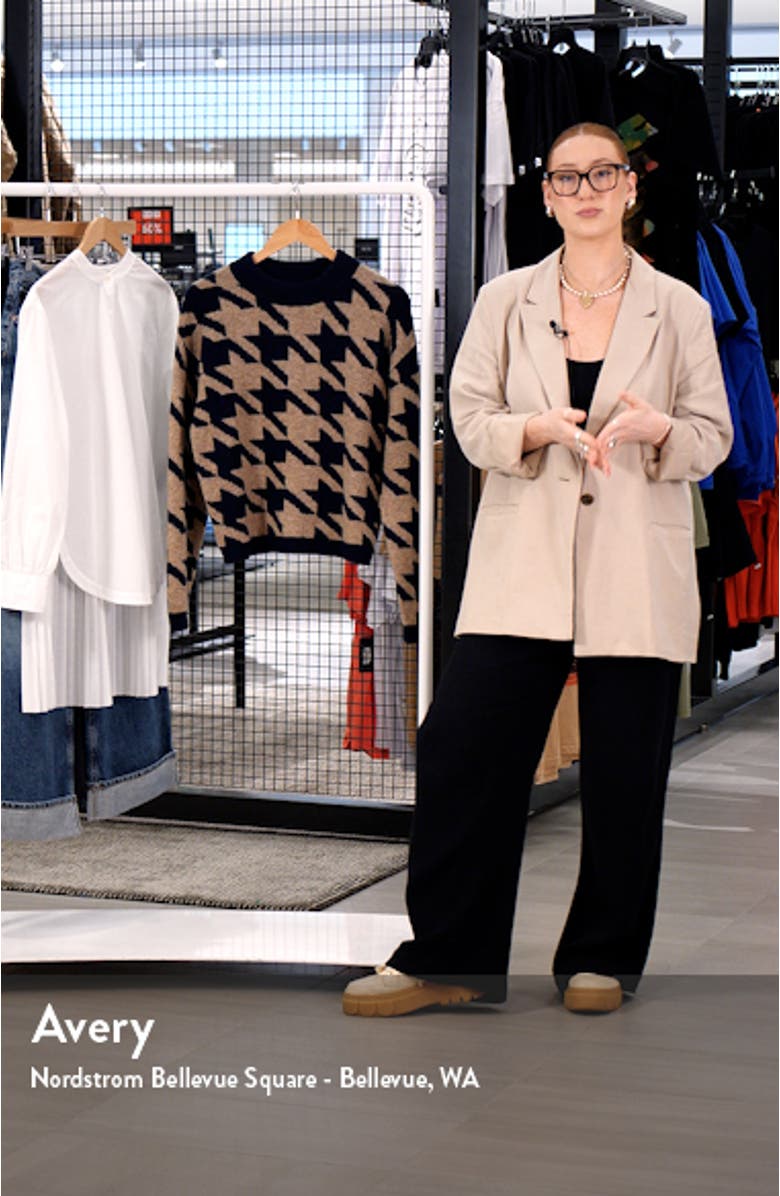 Carmi Houndstooth Mock Neck Sweater, sales video thumbnail