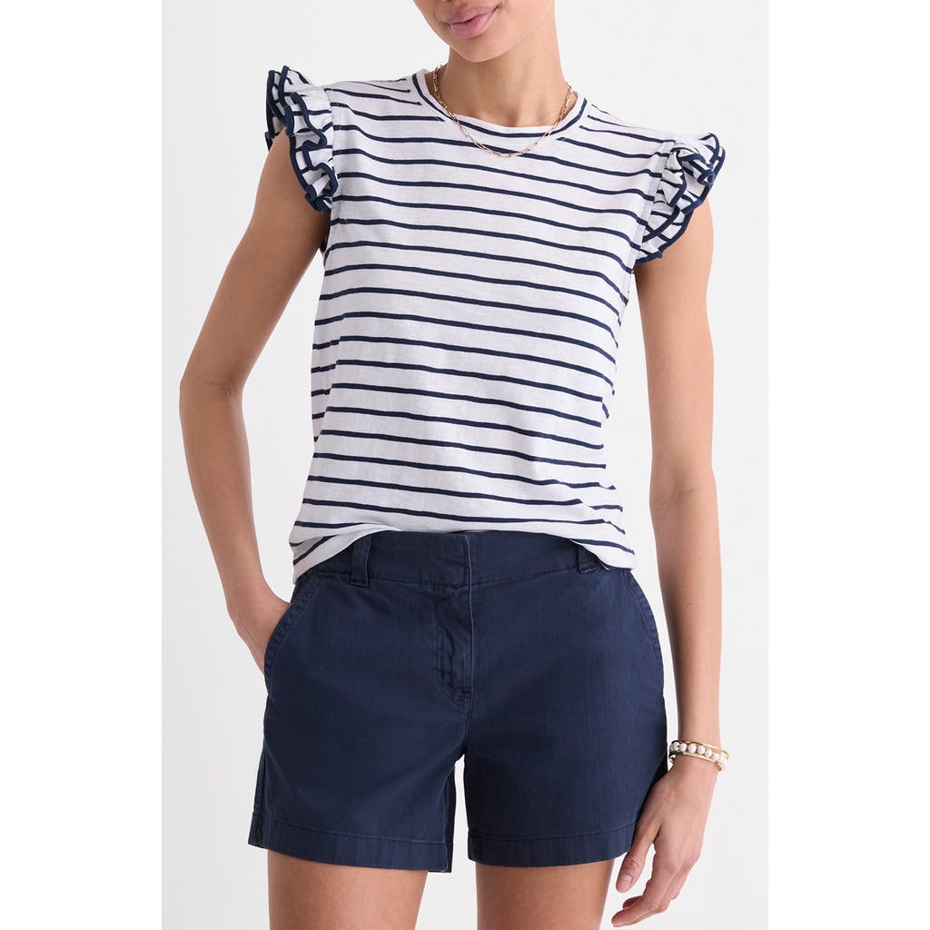 Vineyard Vines Stripe Flutter Sleeve T-shirt In Multi