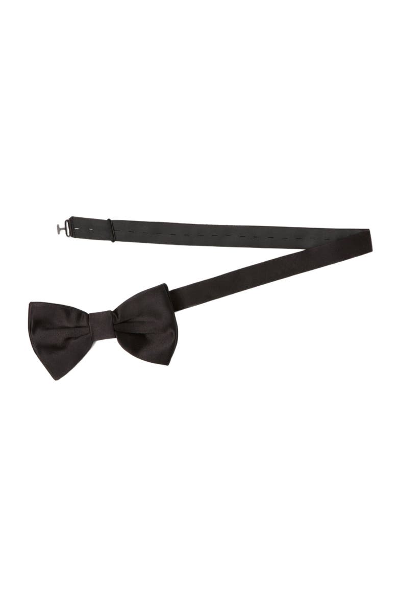 Walter Satin Pre-Tied Bow Tie, Alternate, color, Black