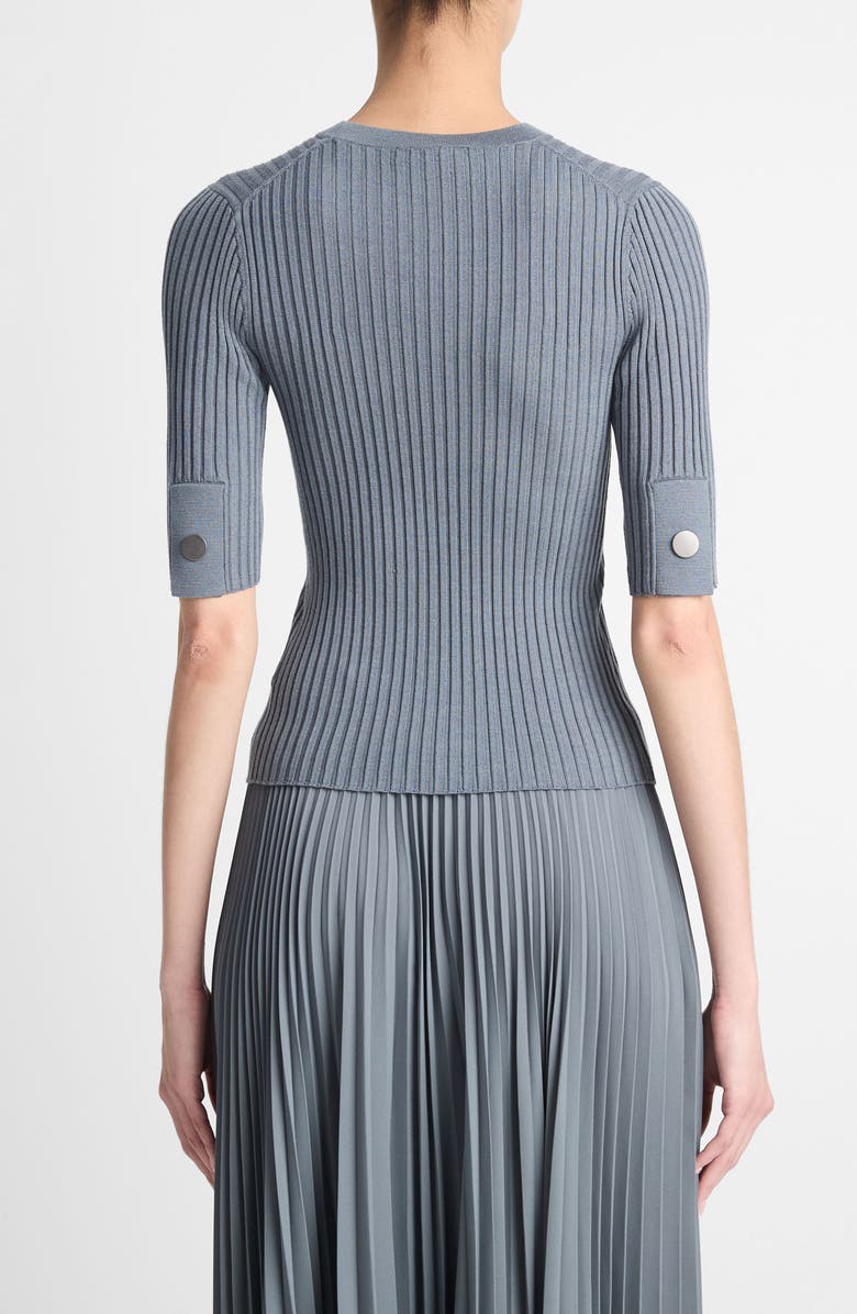 Vince Wool & Silk Blend Rib Sweater, Alternate, color,