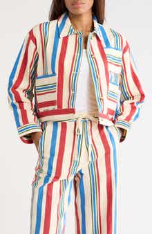 FRNCH Apo Stripe Woven Jacket