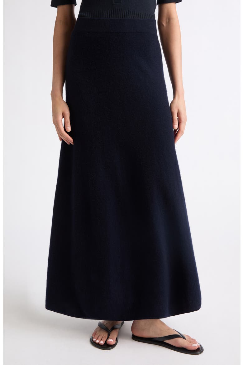 Torie Cashmere Sweater Skirt, Main, color, NAVY