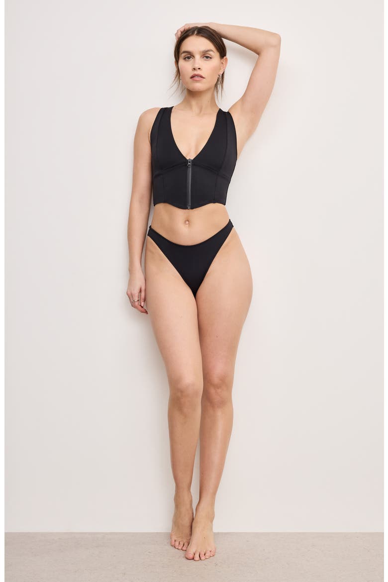 Compression Zip-Up Support Top, Alternate, color, BLACK001