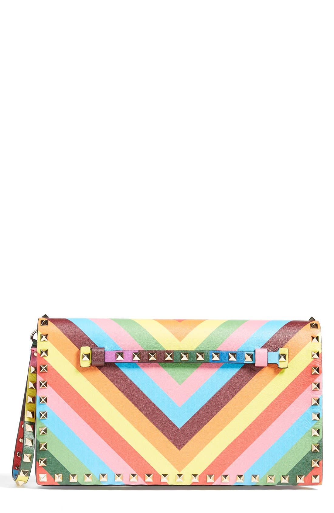 'Rockstud 1973' Flap Clutch, Main, color, MULTI
