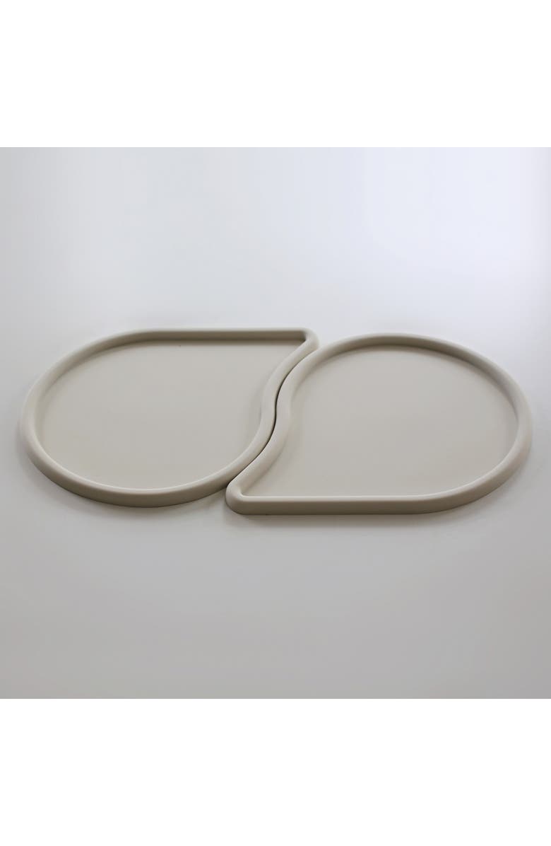 Catenary Drop Set of 2 Pet Mats, Alternate, color, White