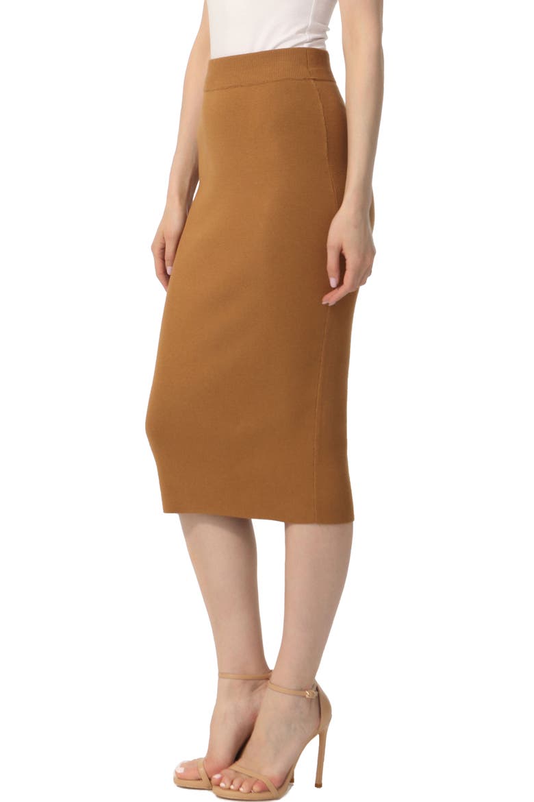 Women's Knit Pencil Skirt, Alternate, color, Mustard