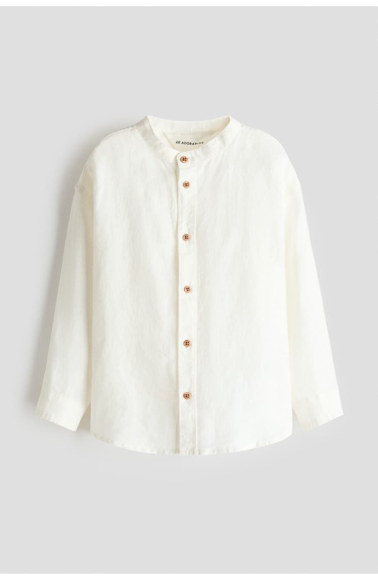 H&M Linen shirt, Alternate, color, White