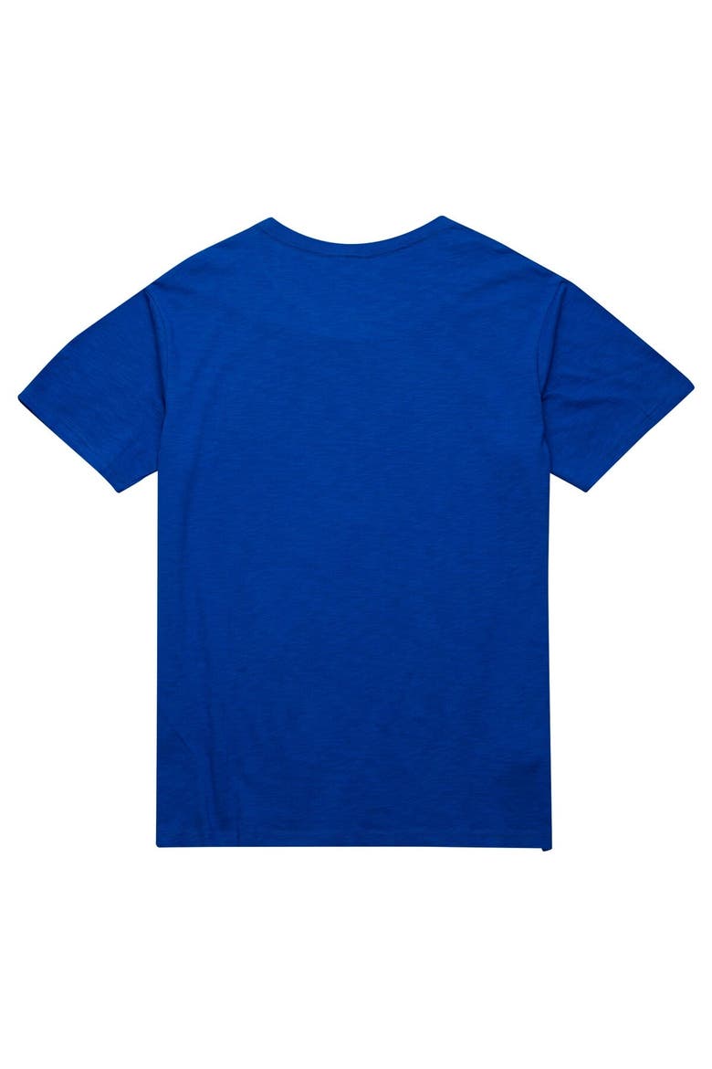 Men's Mitchell & Ness Royal Golden State Warriors Hardwood Classics Felt Applique Slub T-Shirt, Alternate, color, Royal