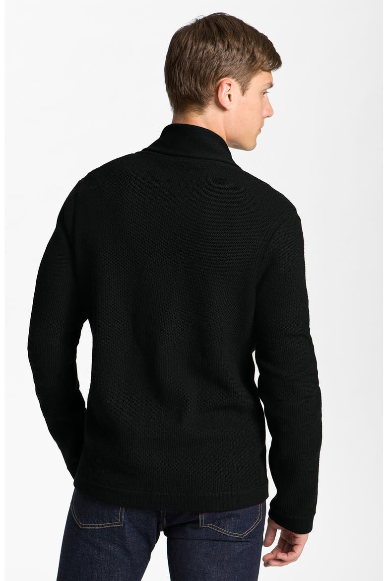 'Avery' Shawl Collar Cardigan, Alternate, color, BLACK