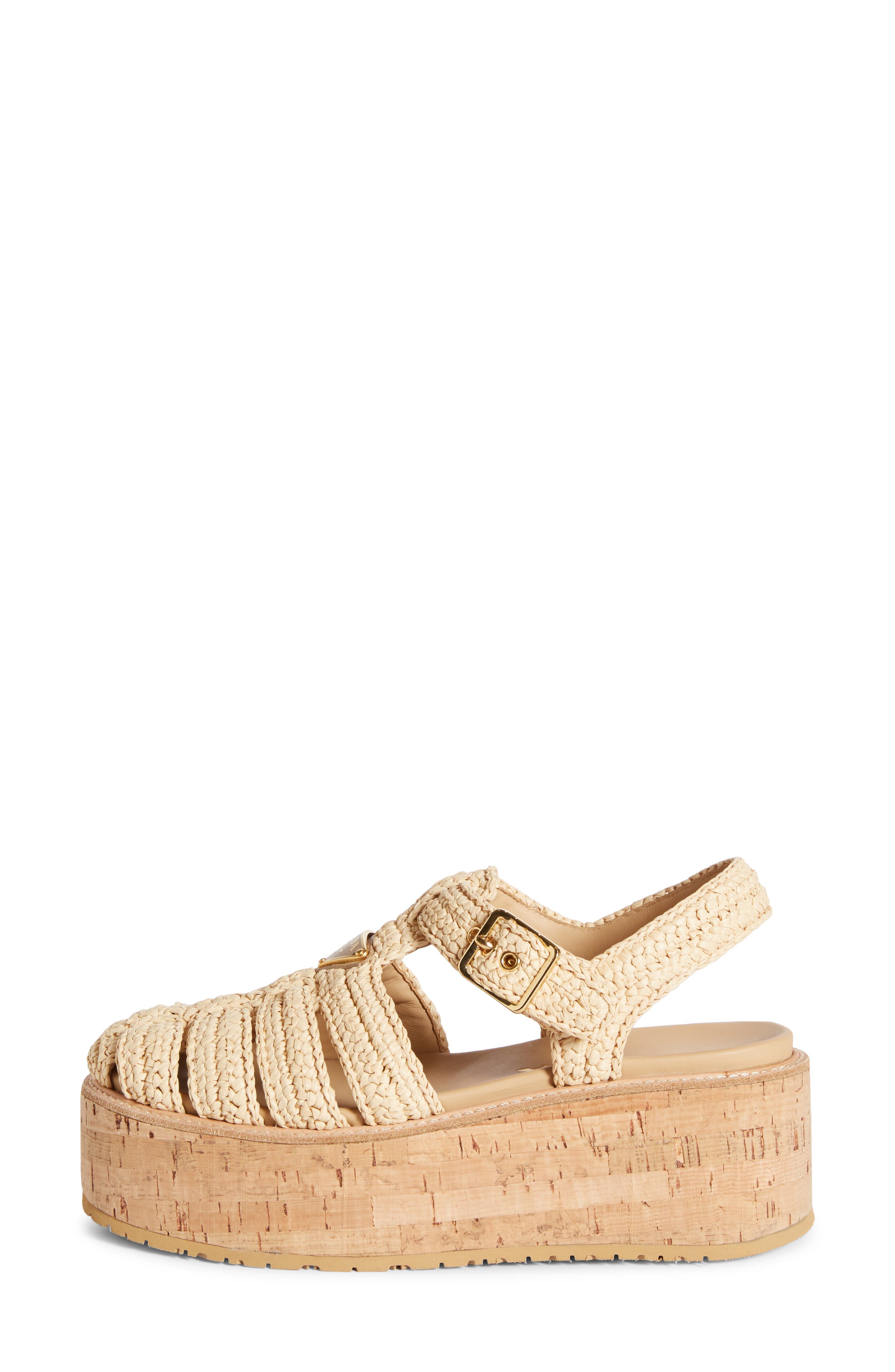 Prada Flatform Fisherman Sandal, Alternate, color, 