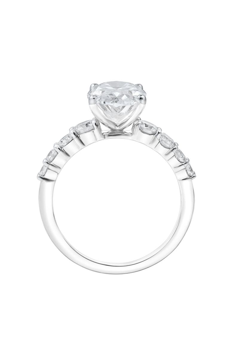 Camila 14K Gold Oval Lab Grown Diamond Engagement Ring - 2.5 Ct, Alternate, color, 14K White Gold