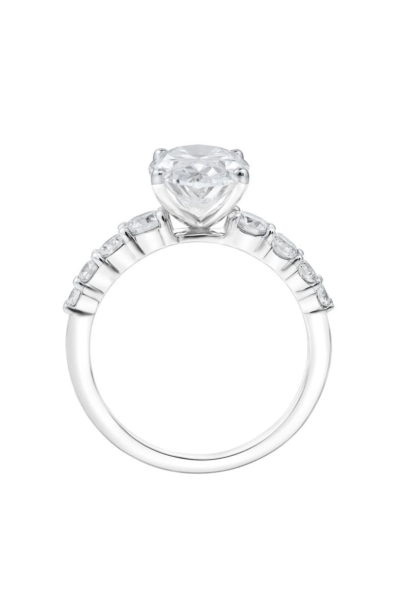 LuvMyJewelry Camila 14K Gold Oval Lab Grown Diamond Engagement Ring - 2.5 Ct, Alternate, color, 14K White Gold