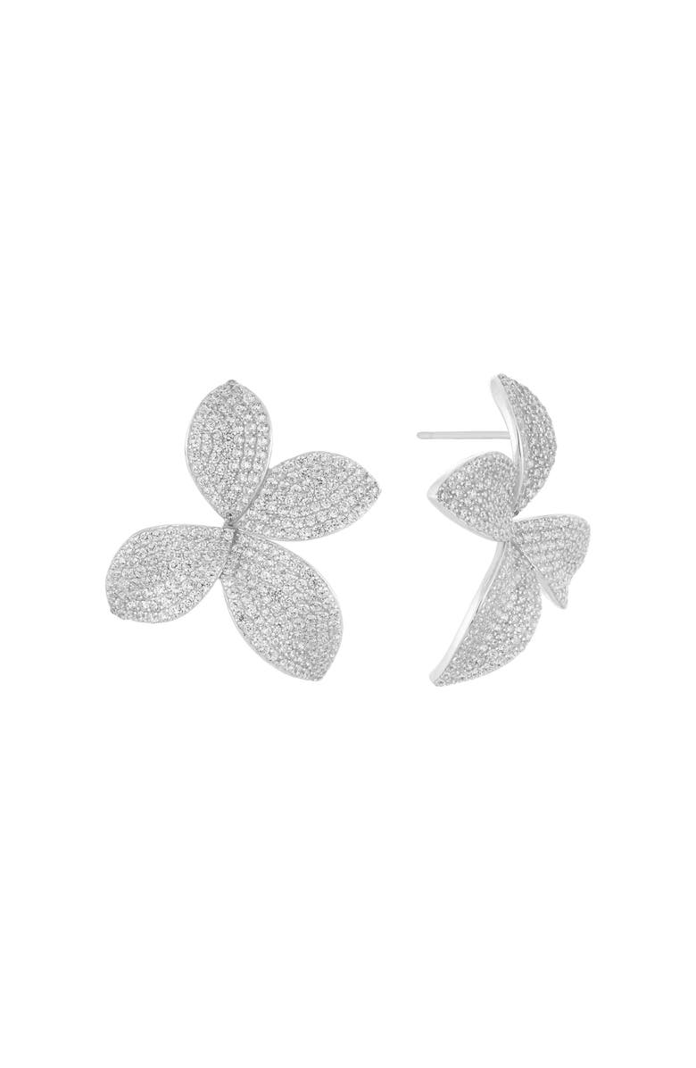 BY ADINA EDEN Pave Triple Butterfly Anklet, Main, color, Silver