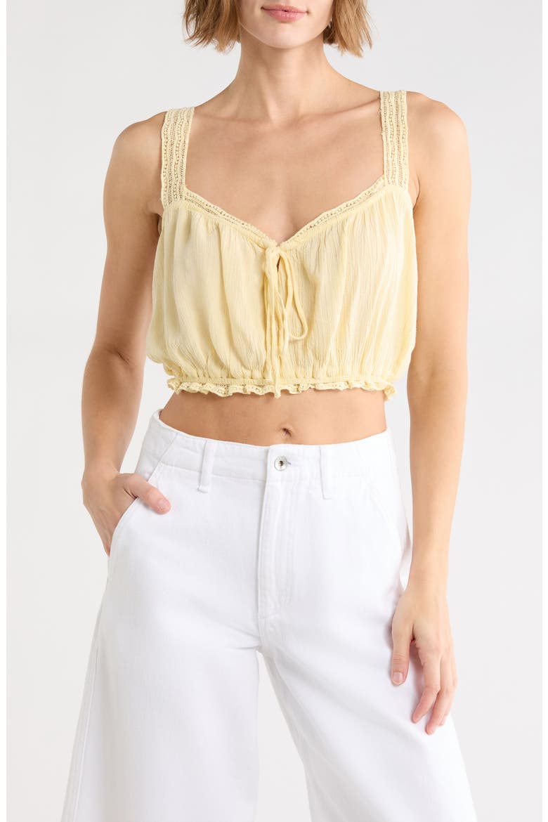 Staying Local Blouson Top, Main, color, CUSTARD VANILLA