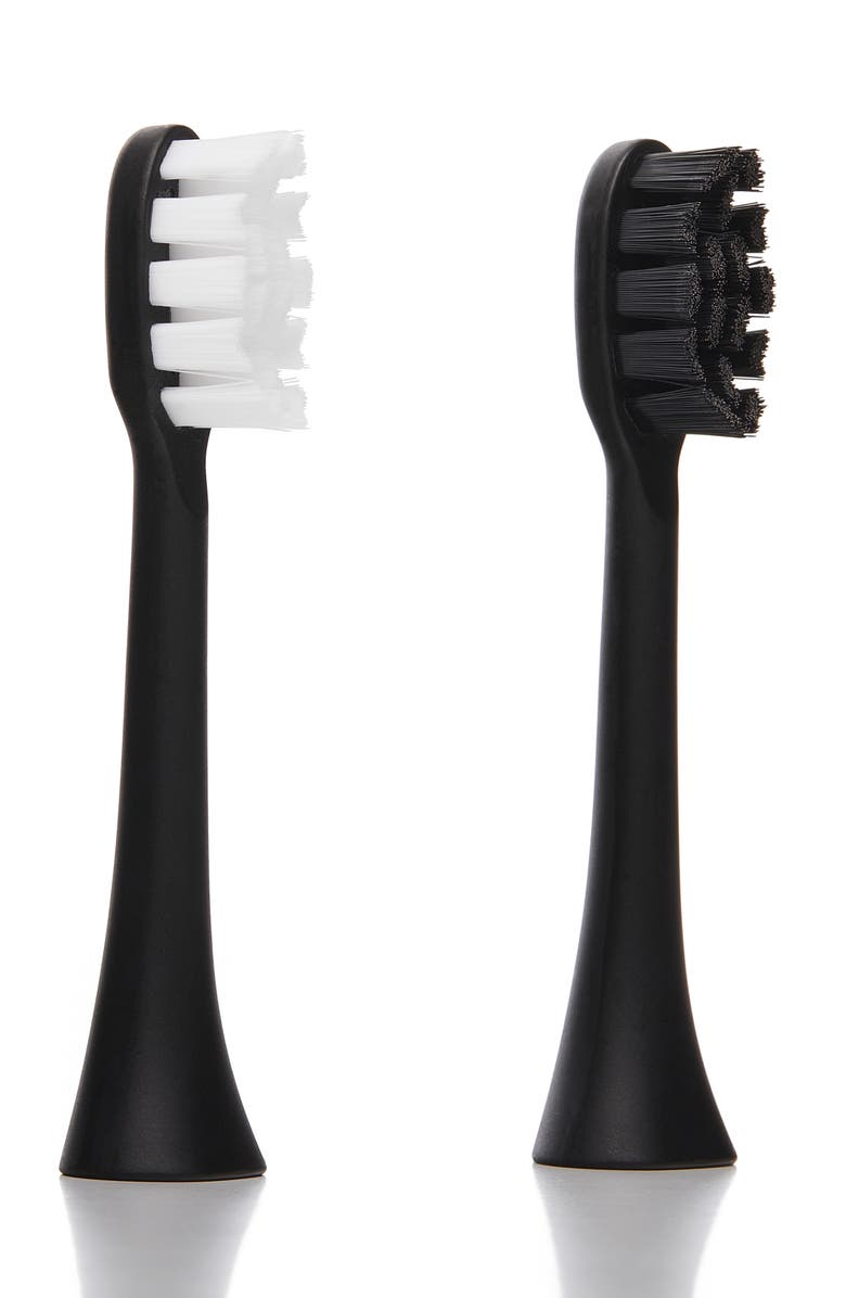 MOON 2-Pack Onyx Black Brush Head Replacements, Alternate, color, Black