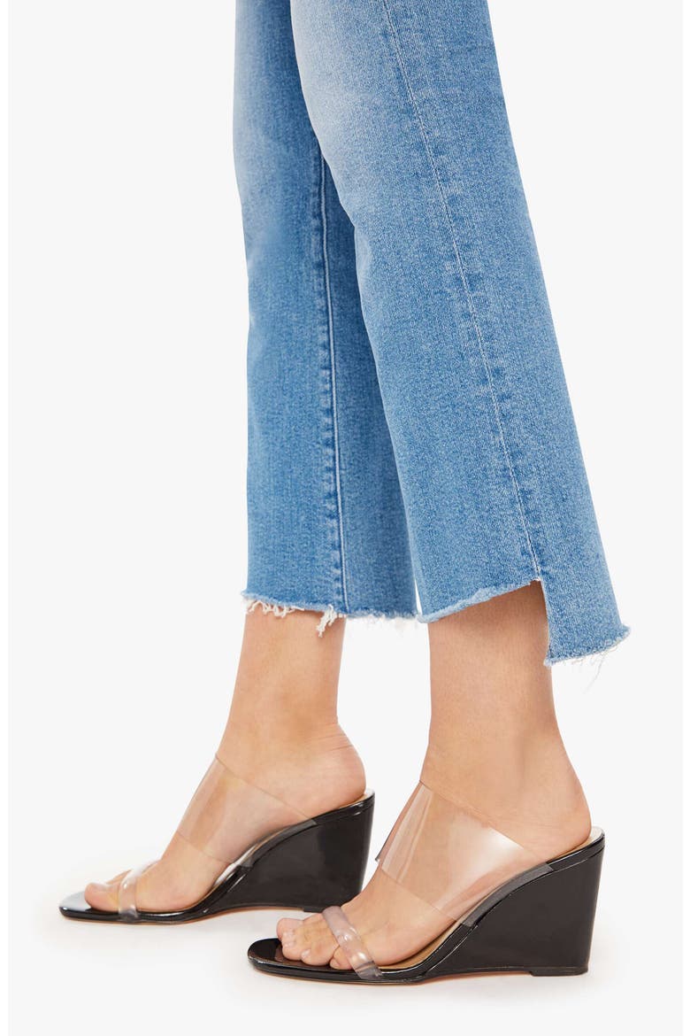 The Insider High Waist Step Frayed Hem Crop Jeans, Alternate, color, OUT OF THE BLUE