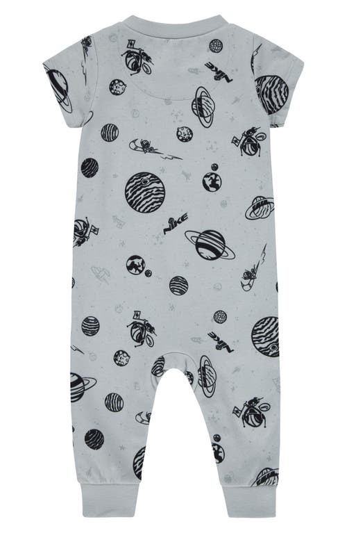 Nike Space Swoosh Short Sleeve Romper In Gray