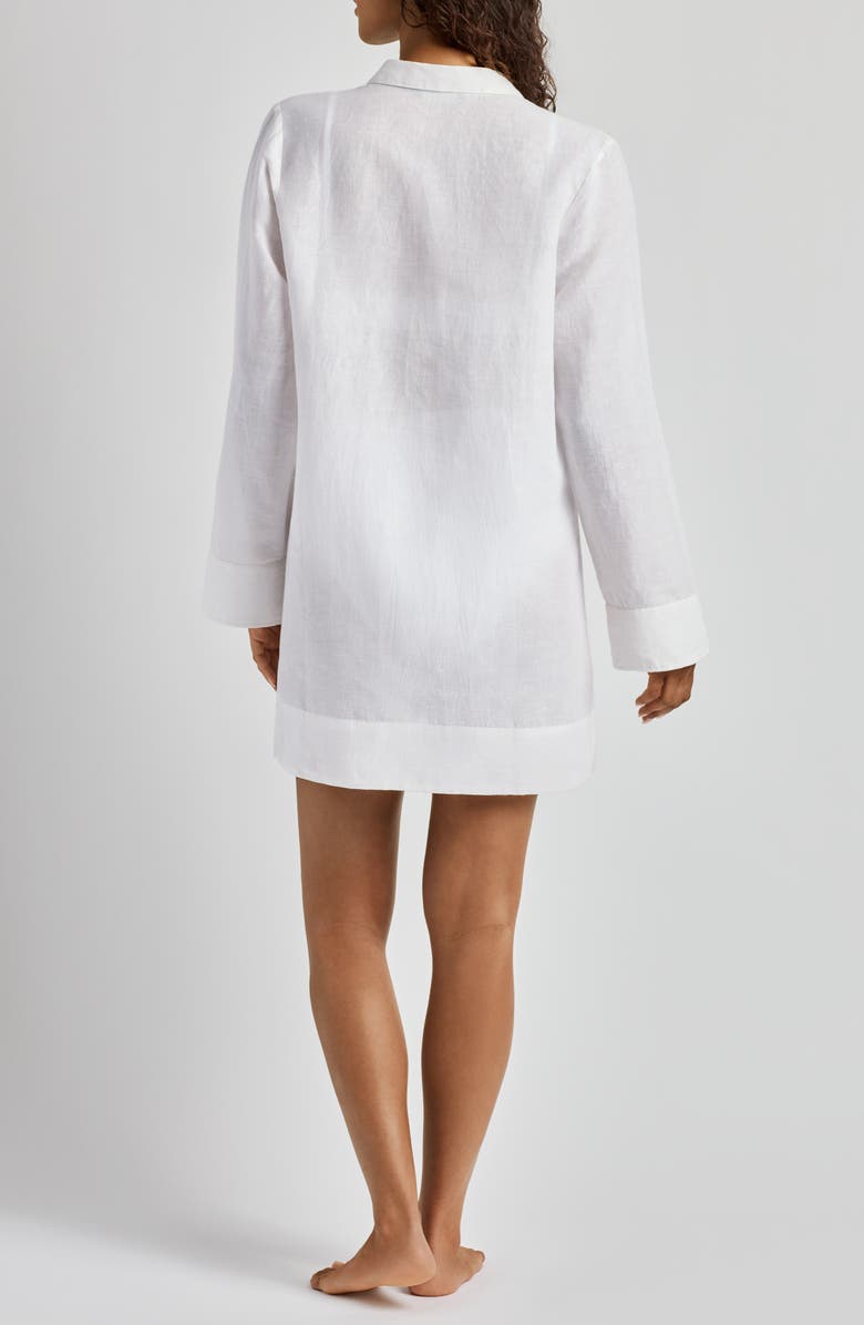 Lauren Ralph Lauren Wide Cuff Long Sleeve Linen 
Cotton Cover-Up Dress, Alternate, color, White
