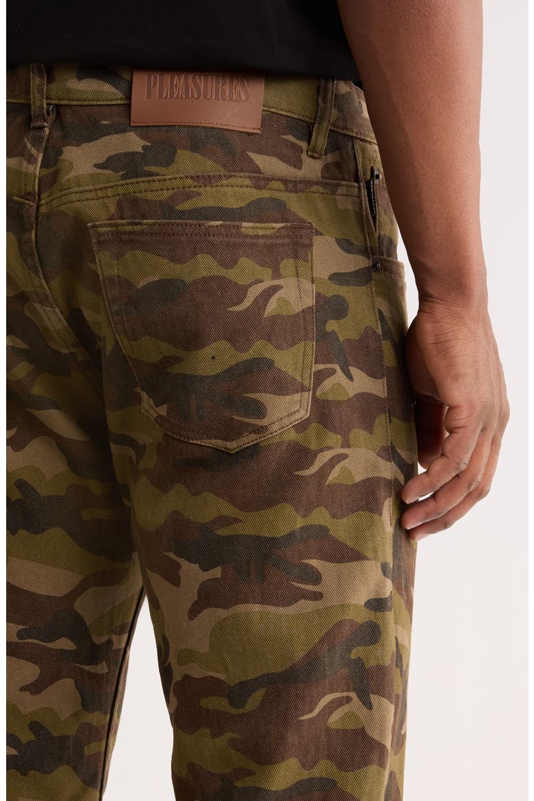 Camo Flare Jeans, Alternate, color, OLIVE