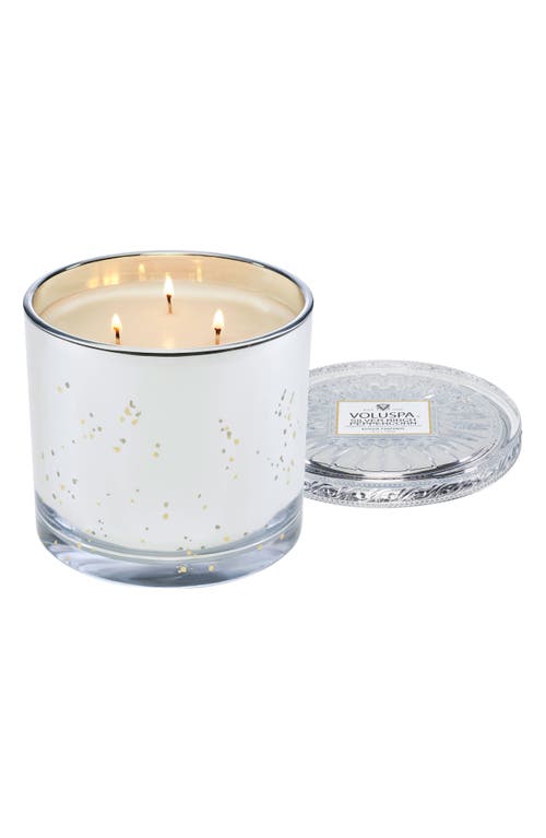 Voluspa Silver Birch Peppercorn Three-wick Grande Maison Candle In Transparent