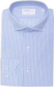 Lorenzo Uomo Trim Fit Striped Cotton Seersucker Dress Shirt