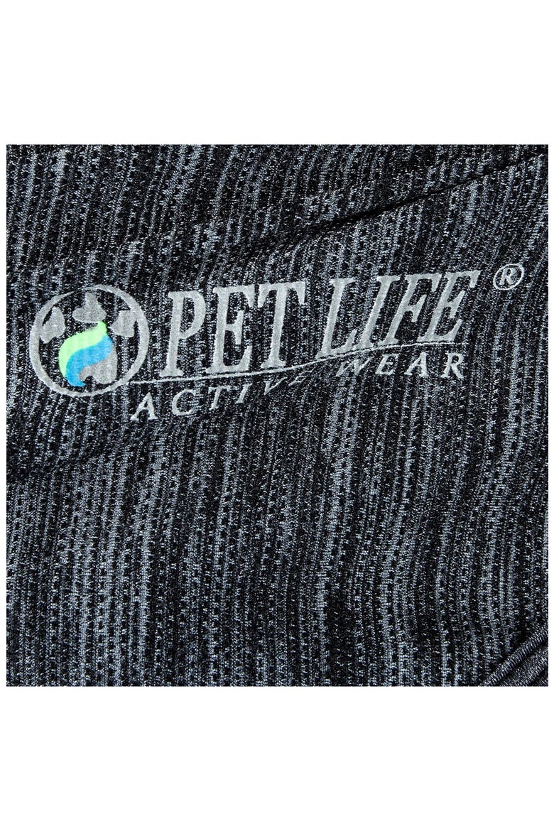 Pet Life® ACTIVE Aero-Pawlse Heathered Tank Top - Large, Alternate, color, BLACK/BLACK