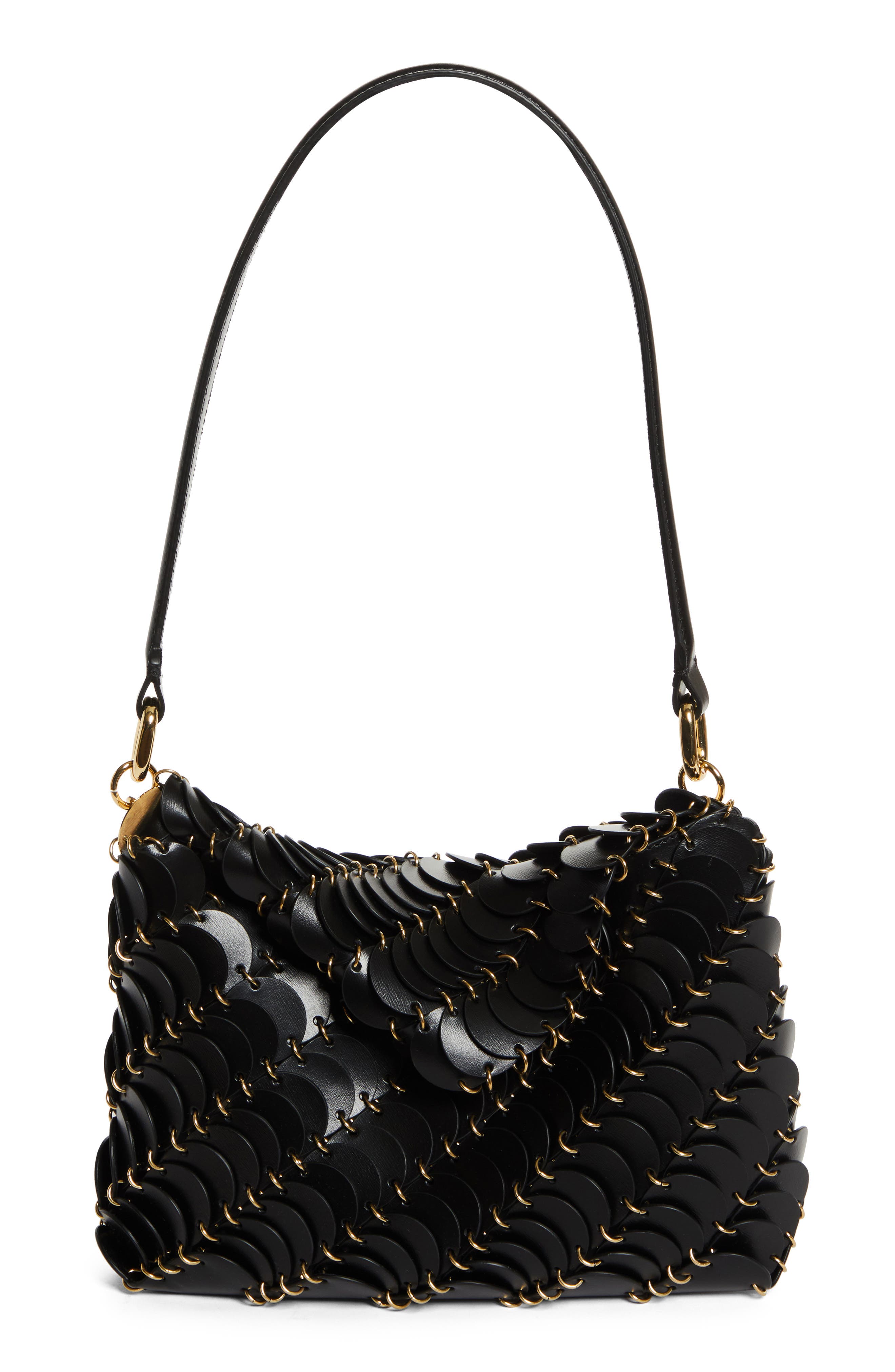 Rabanne Paco Calfskin Shoulder Bag, Main, color, 