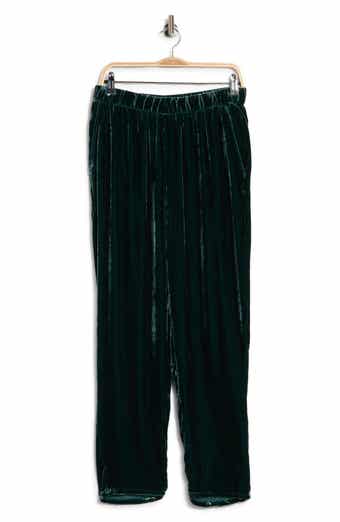 High Waist Tapered Ankle Velvet Pants