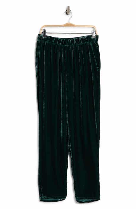 High Waist Tapered Ankle Velvet Pants