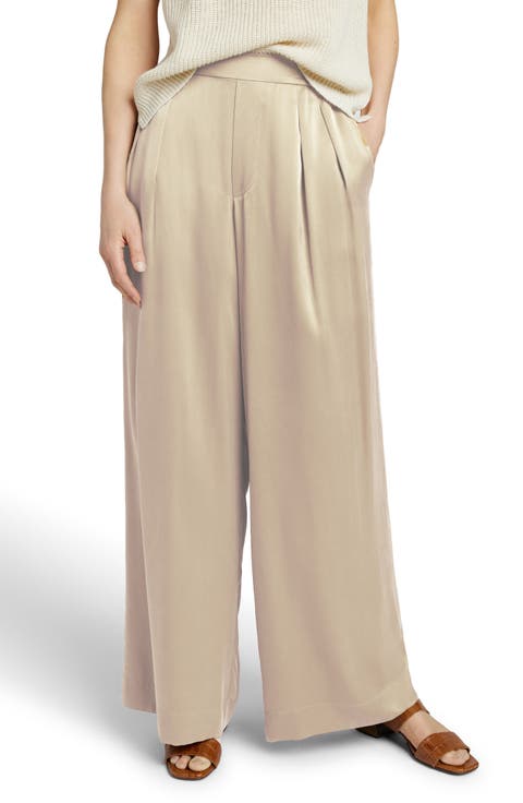 Gemma Wide Leg Silk Pants