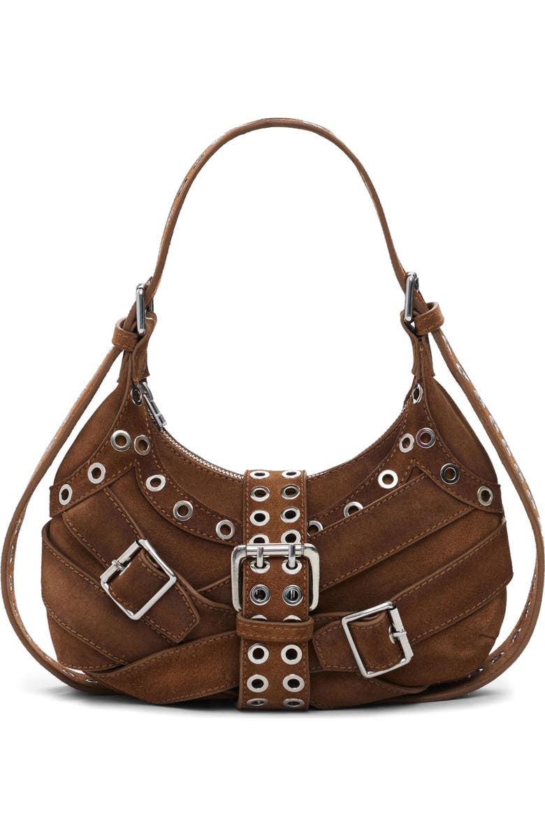 Desigual Grommet Trim Faux Leather Shoulder Bag, Main, color,