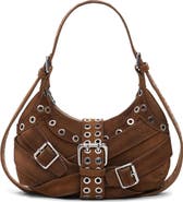 Desigual Grommet Trim Faux Leather Shoulder Bag