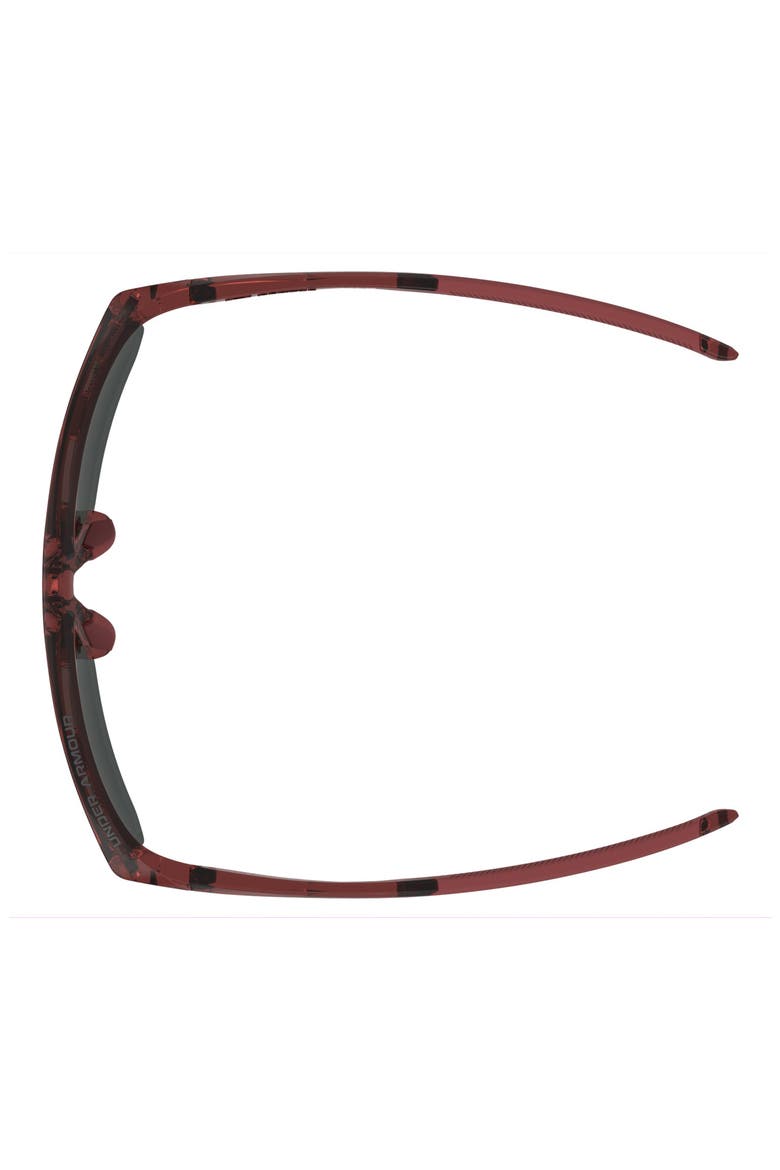 UA Fanatical II Oversize Rectangular Sunglasses, Alternate, color, CRYSTAL RED