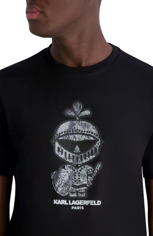 Karl Lagerfeld Paris Karl Armour Logo Patch T-shirt In Black
