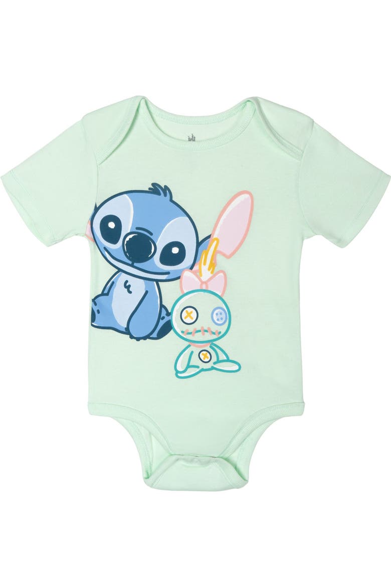 Lilo & Stitch Boys' 5-Pack Short Sleeve Bodysuits, Alternate, color, Stitch Pastel Multi