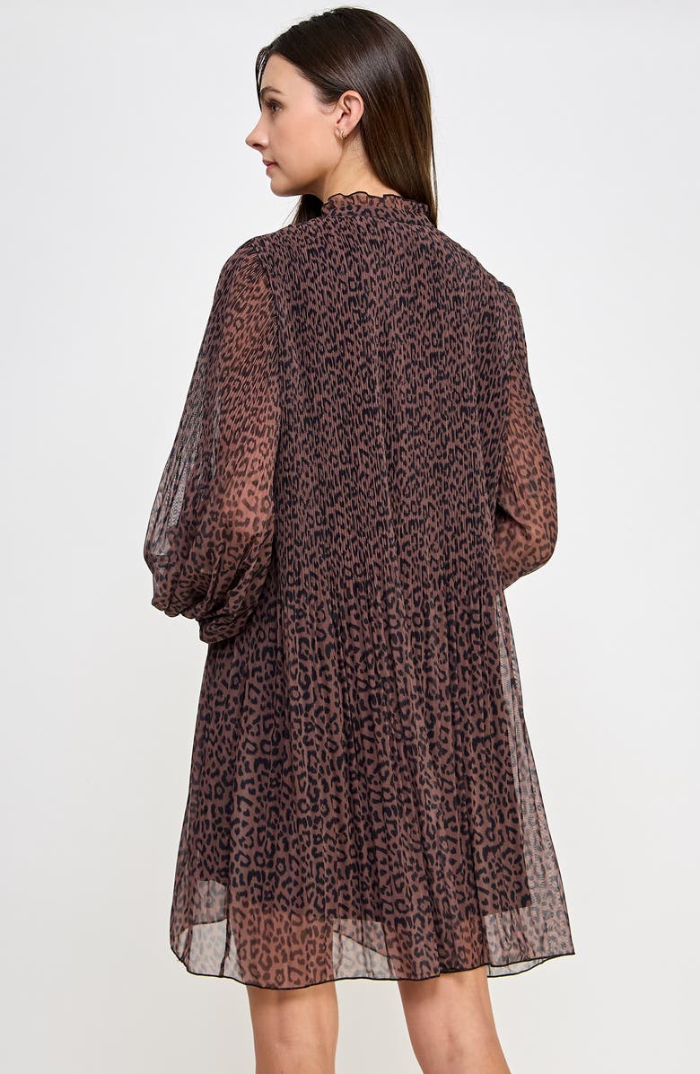 KOKO + MASON Animal Print Long Sleeve Dress, Alternate, color, 