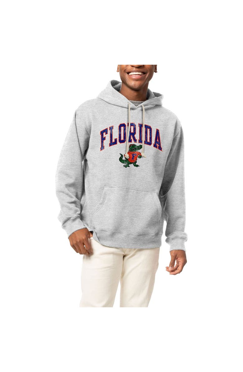 LEAGUE COLLEGIATE WEAR Men's League Collegiate Wear Gray Florida Gators Arch Essential Pullover Hoodie, Main, color, Gray