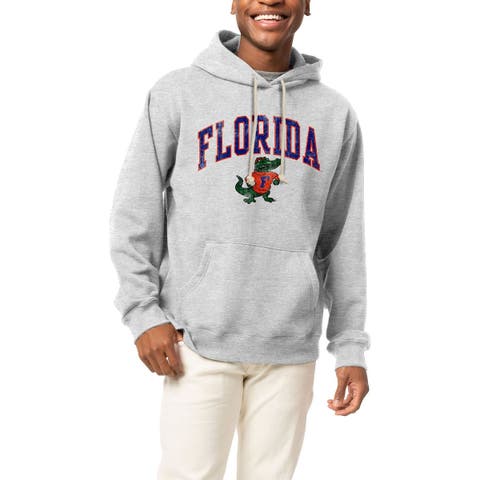 Men's League Collegiate Wear Gray Florida Gators Arch Essential Pullover Hoodie