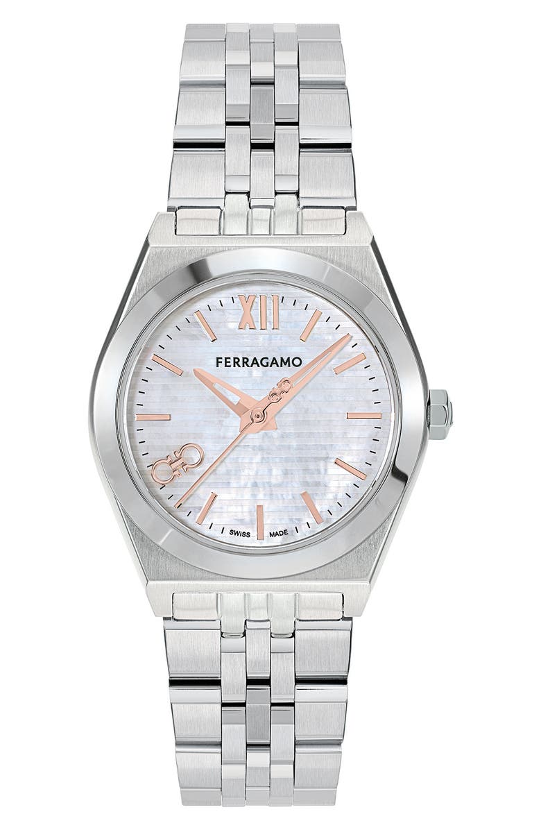 FERRAGAMO Vega Bracelet Watch, 28mm, Main, color, Stainless Steel