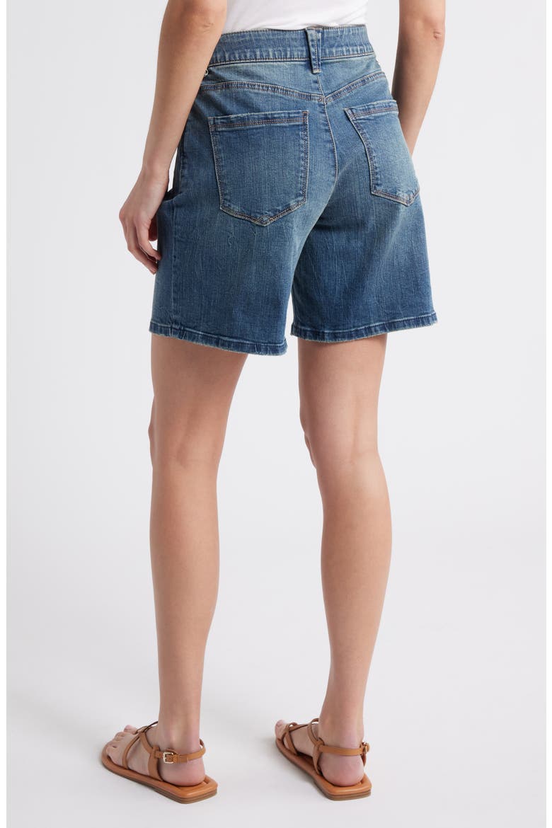 High Waist Relaxed Denim Shorts, Alternate, color, MID BLUE ARTISANAL