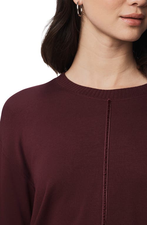 Splendid Supersoft Trim Sweatshirt In Burgundy